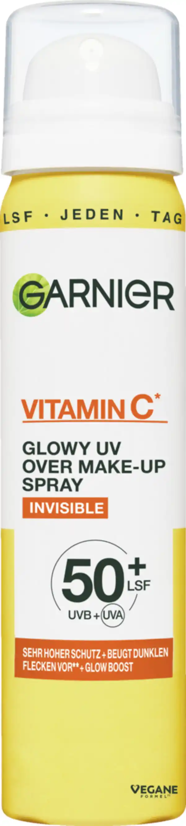Bild 1 von Garnier Vitamin C* Glowy UV Over Make-Up Sonnenspray LSF 50+, 75 ml