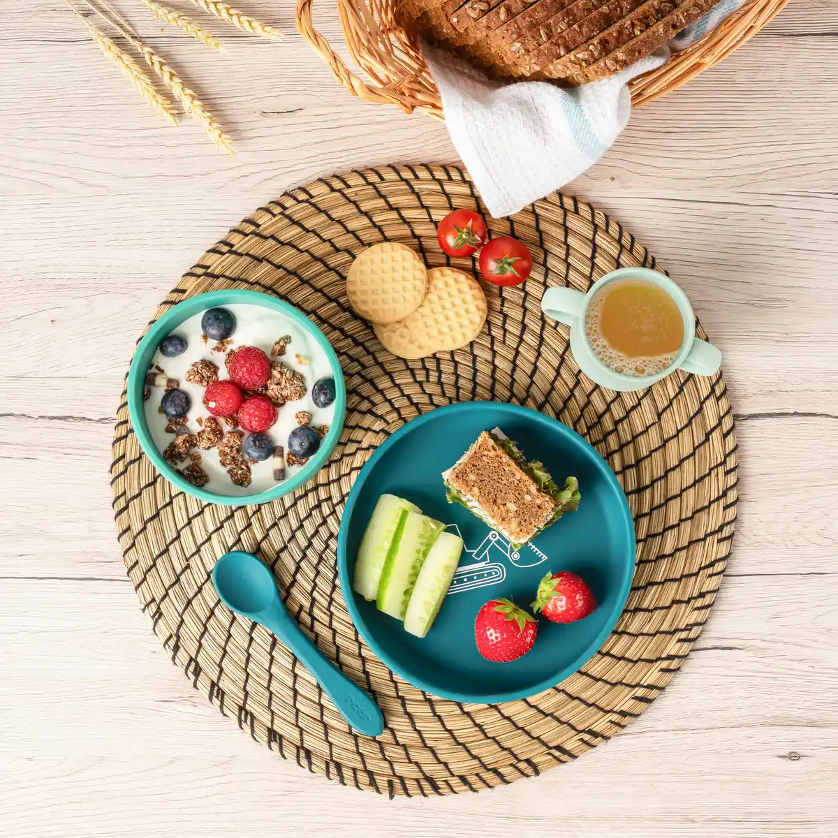 Bild 1 von reer Silikon-Geschirrset, 4-teilig, grün