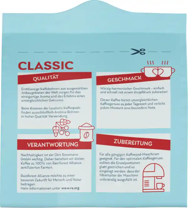 Bild 4 von LAUDATIO KAFFEEGENUSS Kaffeepads Classic, 112 g