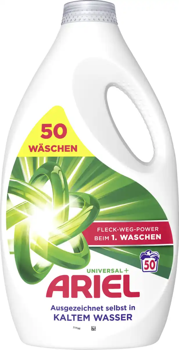 Bild 1 von Ariel Vollwaschmittel Flüssig Regulär 50WL, 50 WL