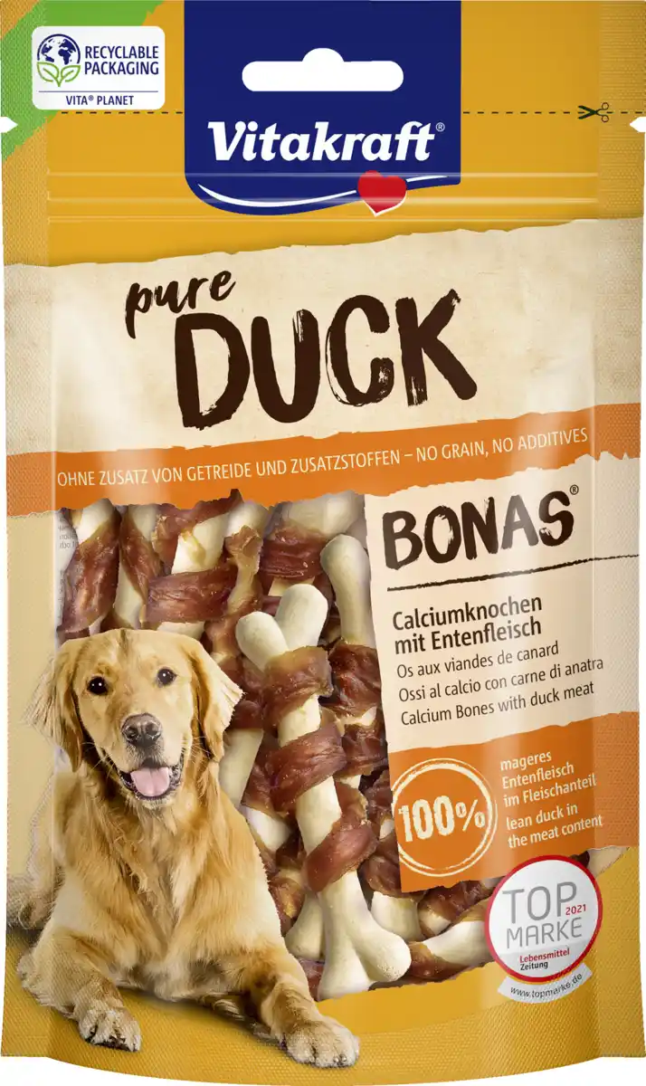 Bild 1 von Vitakraft pure DUCK Bonas Calciumknochen, 80 g