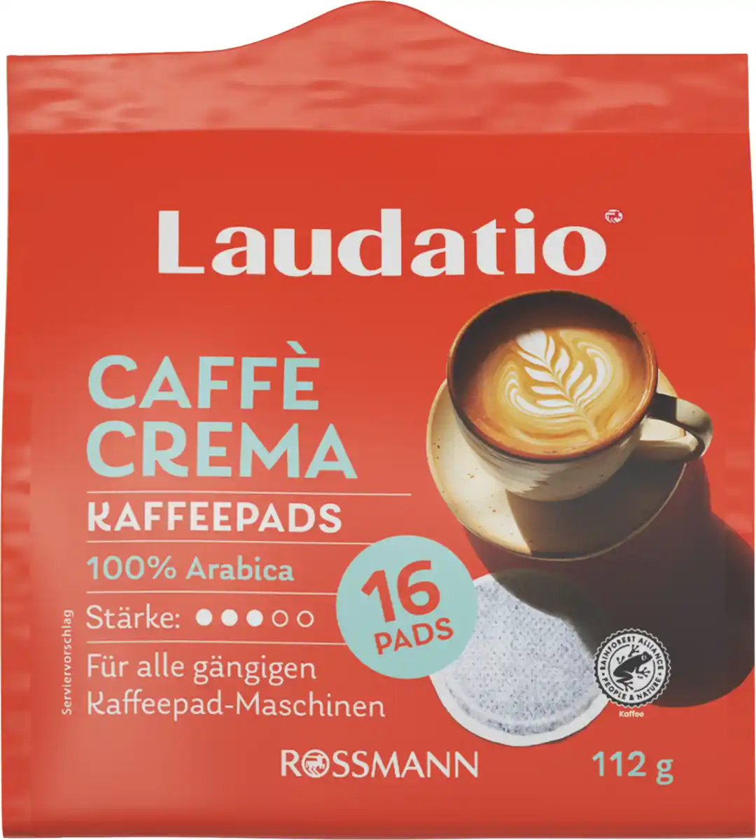 Bild 1 von LAUDATIO KAFFEEGENUSS Kaffeepads Caffe Crema, 112 g