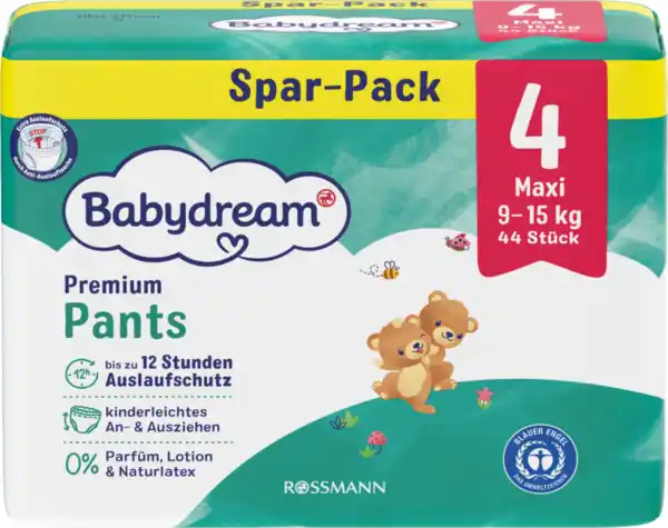 Bild 2 von Babydream Premium Pants Gr. 4 Maxi Jumbo, 44 Stück, 9-15 Kg