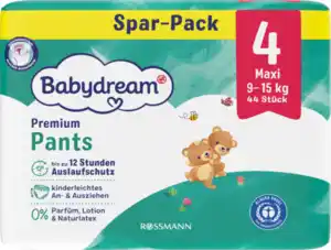Babydream Premium Pants Gr. 4 Maxi Jumbo, 44 Stück, 9-15 Kg
