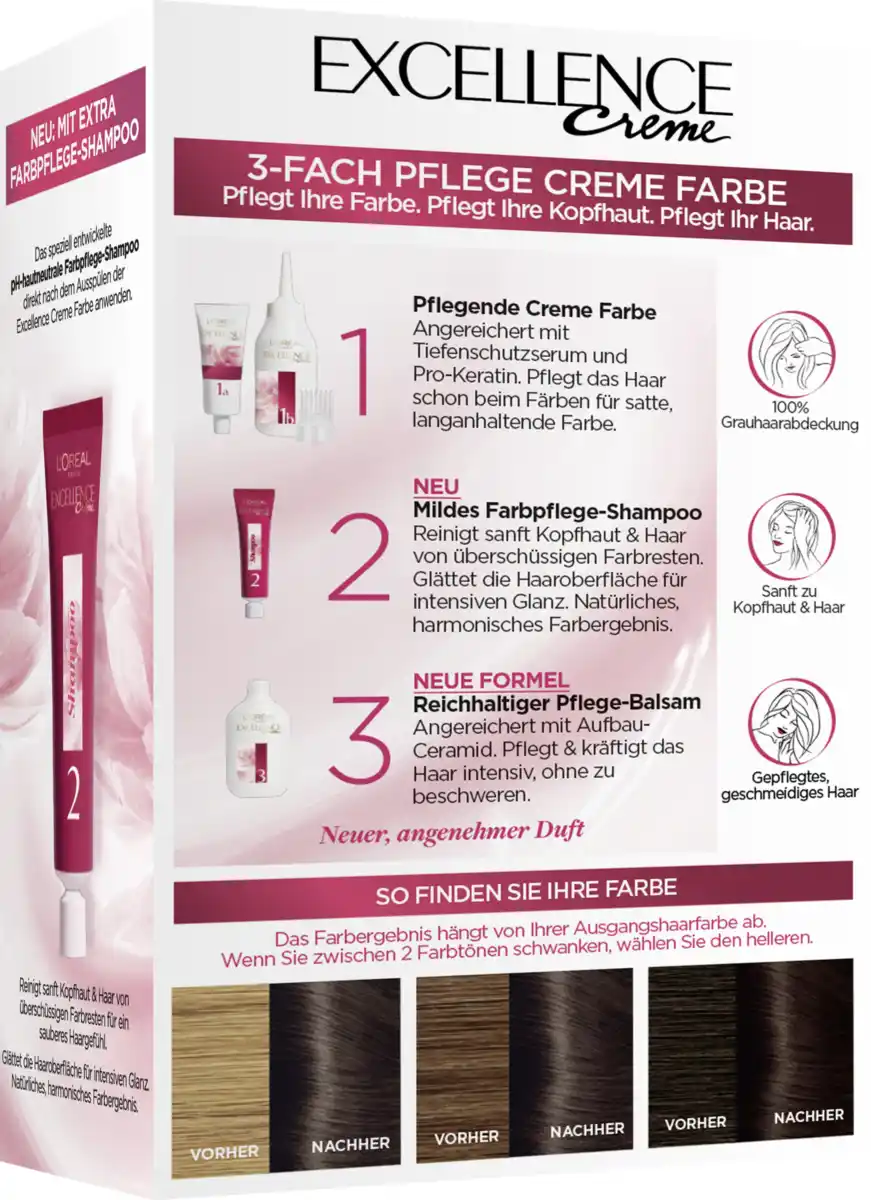 Bild 4 von L’Oréal Paris Excellence Crème Coloration 3 Dunkelbraun
