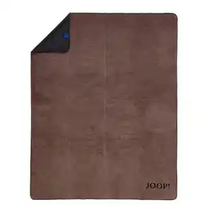 Joop! Wohndecke Uni Doubleface, Anthrazit, Taupe, Textil, Uni, 150x200 cm, Textiles Vertrauen - Oeko-Tex®, Made in Germany, Kettelrand, Double face, Wohntextilien, Decken, Kuscheldecken