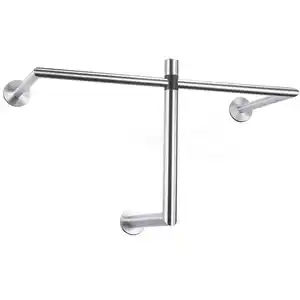 Zack Wandgarderobe, Edelstahl, Metall, 67x36x30 cm, Kleiderstange, Garderobe, Garderobenleisten & Garderobenhaken