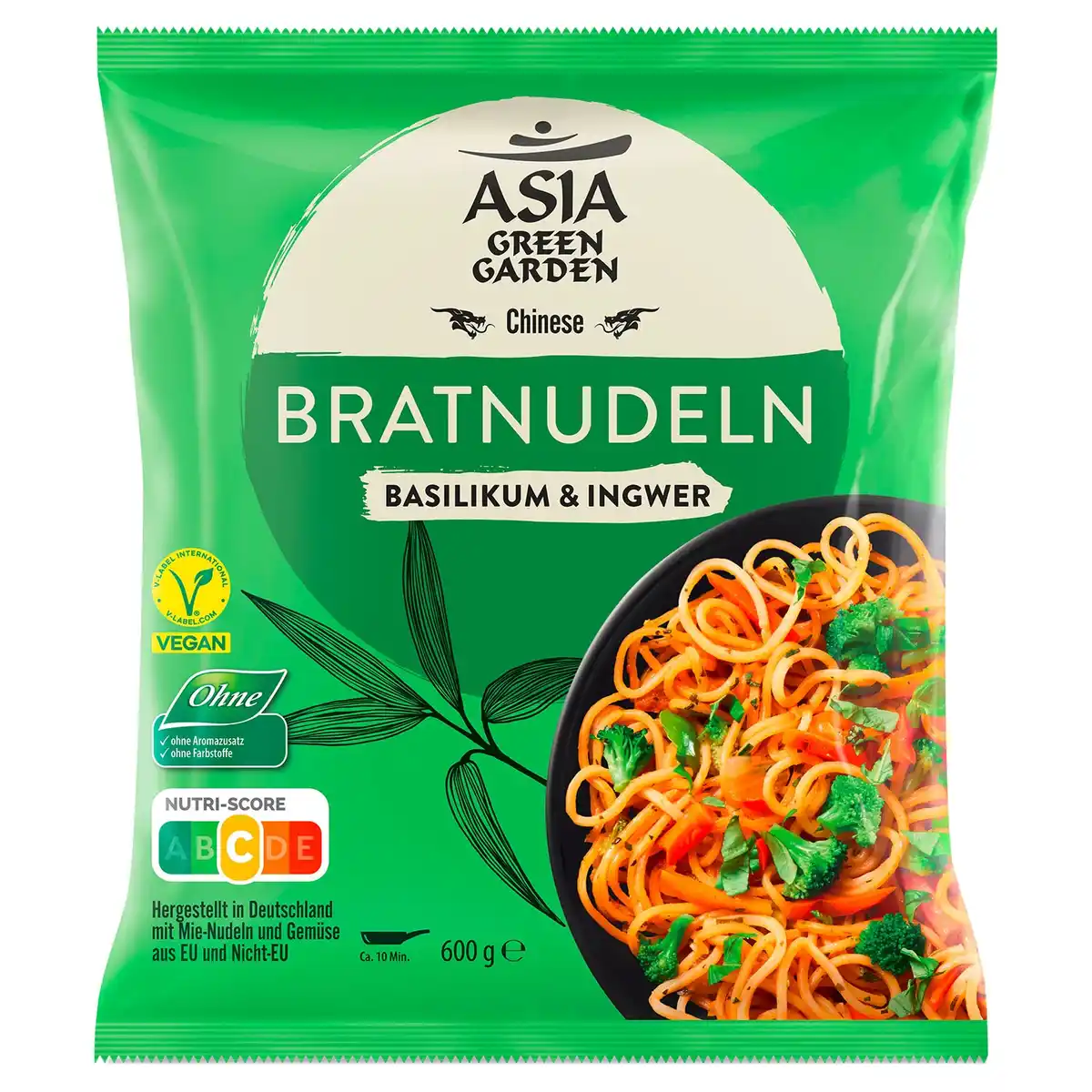 Bild 1 von ASIA GREEN GARDEN Asia Bratnudeln 600 g, Basilikum Ingwer
