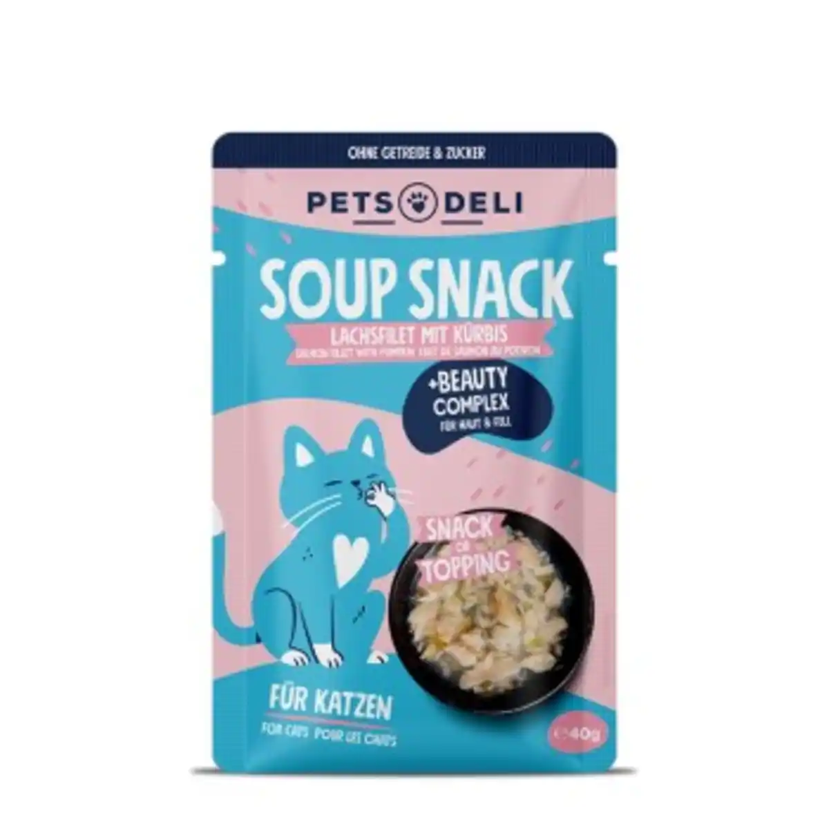 Bild 1 von Pets Deli Snack Katze Adult Functional Suppe Beauty Lachs 12x40 g
