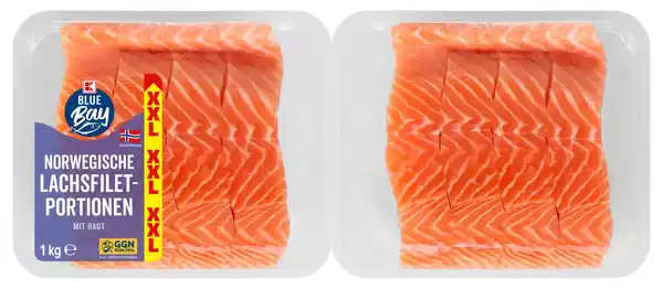 Bild 1 von K-BLUE BAY Lachsfilet XXL, 8 x 125-g-Packg.