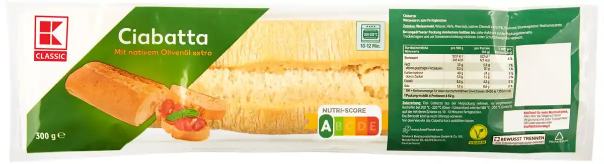 Bild 1 von K-CLASSIC Ciabatta, 300-g-Packg.