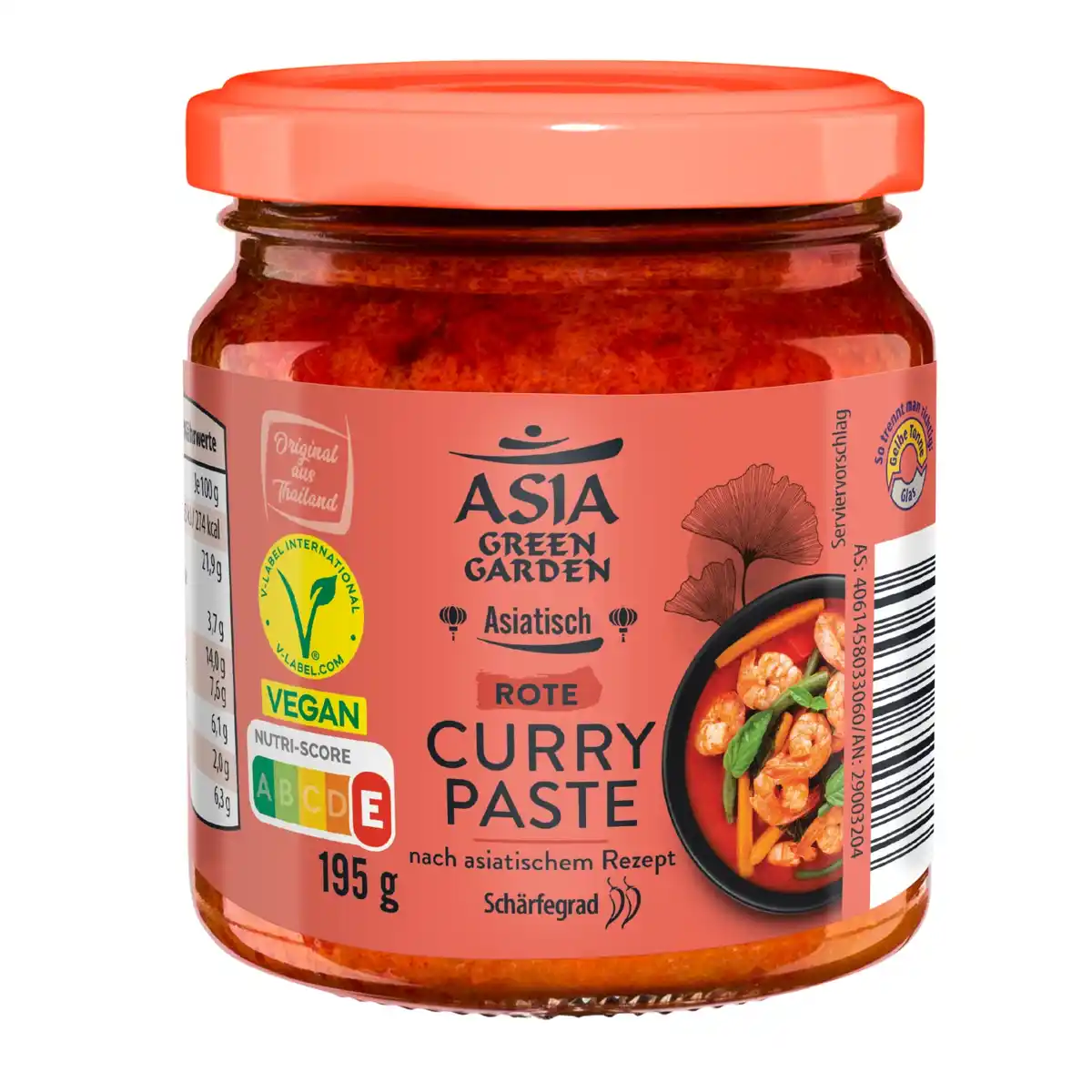Bild 1 von ASIA GREEN GARDEN Curry Pasten 195 g, Rote Currypaste