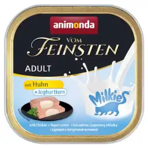 animonda Vom Feinsten Adult mit Milchkern 32x100g mit Huhn und Joghurtkern 