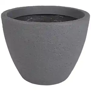 Runder Pflanztopf Stone 39x31cm Grau