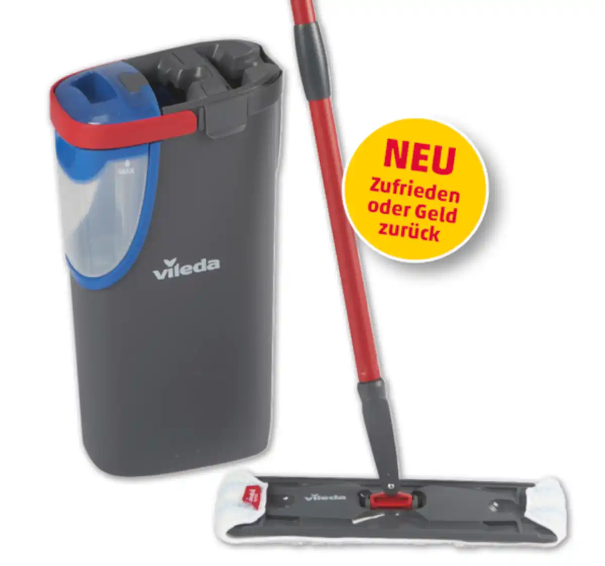 Bild 1 von VILEDA Bodenflachwischer Komplett-Set H2PRO*