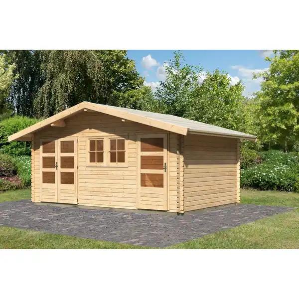 Bild 1 von Karibu Mittelwandhaus 'Vagor 2' naturbelassen 526 x 273 x 390 cm