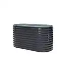 Bild 1 von Westmann Hochbeet 'Oval Grow Faster' Metall anthrazit 80 x 160 x 82 cm