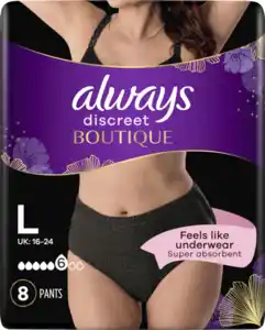 Always Discreet Inkontinenz Boutique Pants Black L