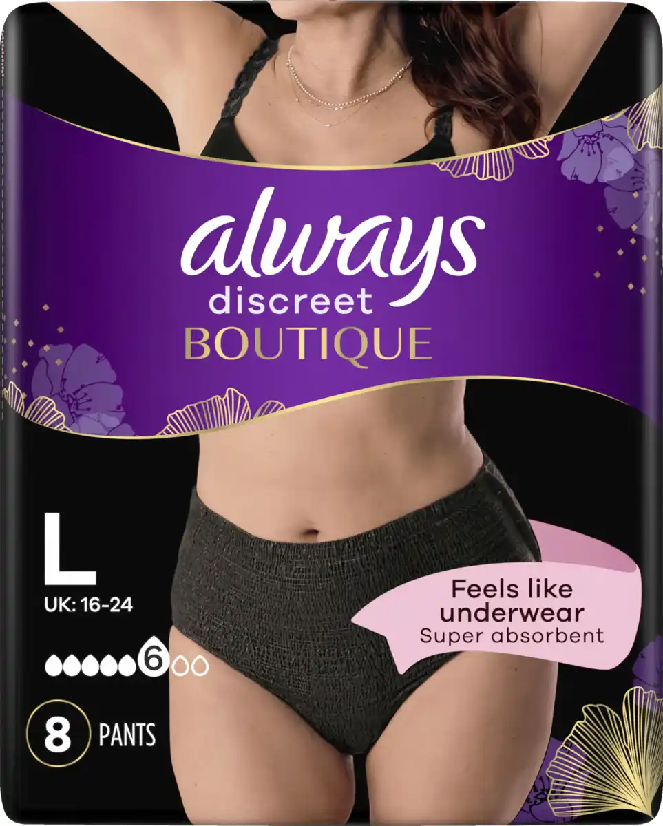 Bild 1 von Always Discreet Inkontinenz Boutique Pants Black L
