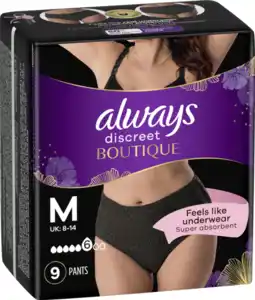 Always Discreet Inkontinenz Boutique Pants Black M