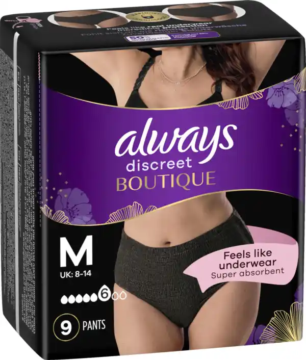 Bild 1 von Always Discreet Inkontinenz Boutique Pants Black M