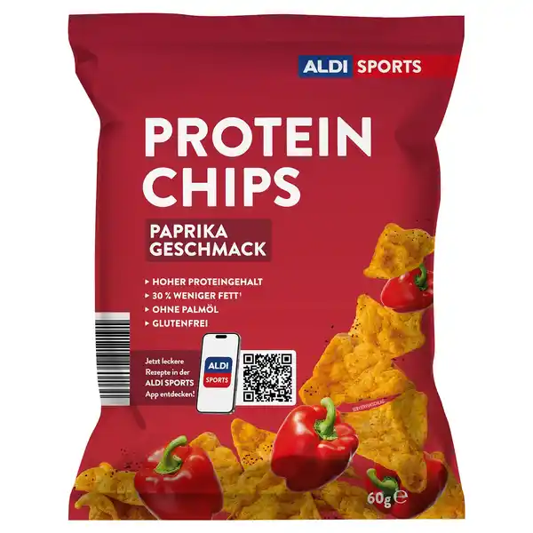 Bild 1 von ALDI SPORTS Protein Chips 60 g, Paprika