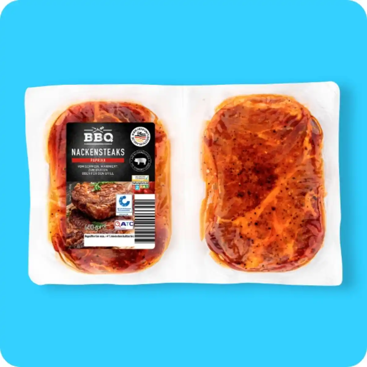 Bild 1 von BBQ Marinierte Nackensteaks⁷, Paprika oder Kräuter