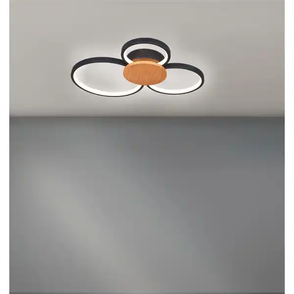 Bild 1 von toom LED-Deckenleuchte 'Nele' 34 W 3000 K schwarz 45,5 x 57 x 7 cm