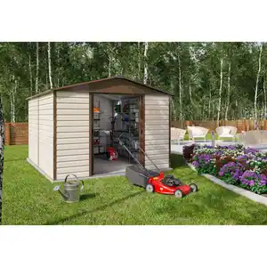 Yardmaster Metallgerätehaus 'Brandenburg 1012TBSL' taupe 303 x 376 x 224 cm