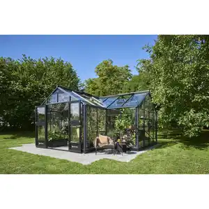 Juliana Gewächshaus 'Orangerie' 296 x 583 cm mit 3 mm Sicherheitsglas anthrazit