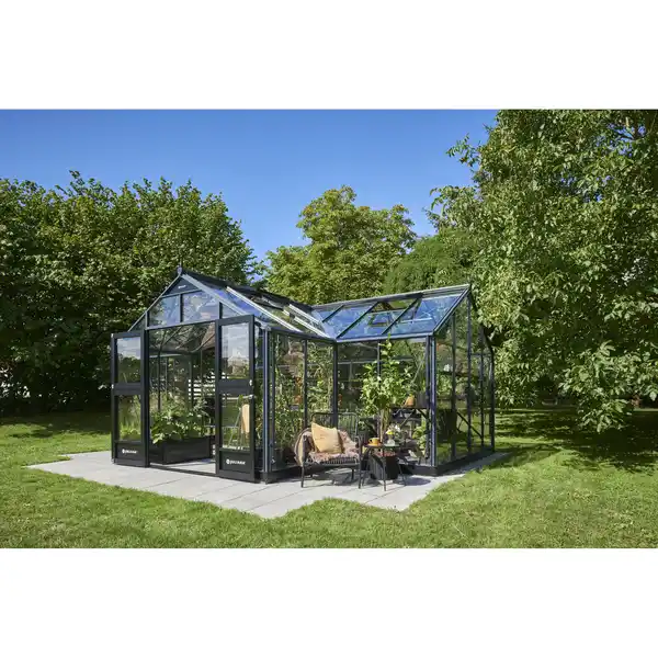 Bild 1 von Juliana Gewächshaus 'Orangerie' 296 x 583 cm mit 3 mm Sicherheitsglas anthrazit