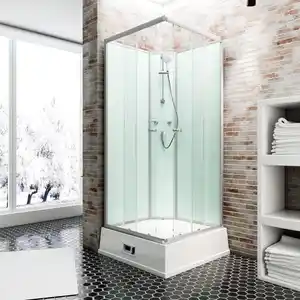 Schulte Eckdusche mit Schiebetür 'Korfu' light-green, 110 x 215 x 94 cm, inkl. Boiler und Pumpe