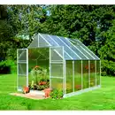 Bild 1 von Halls Gewächshaus 'Magnum 108' 257 x 322 cm mit 6 mm Doppelstegplatten aluminiumfarben