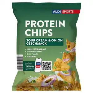 ALDI SPORTS Protein Chips 60 g, Sour Cream & Onion