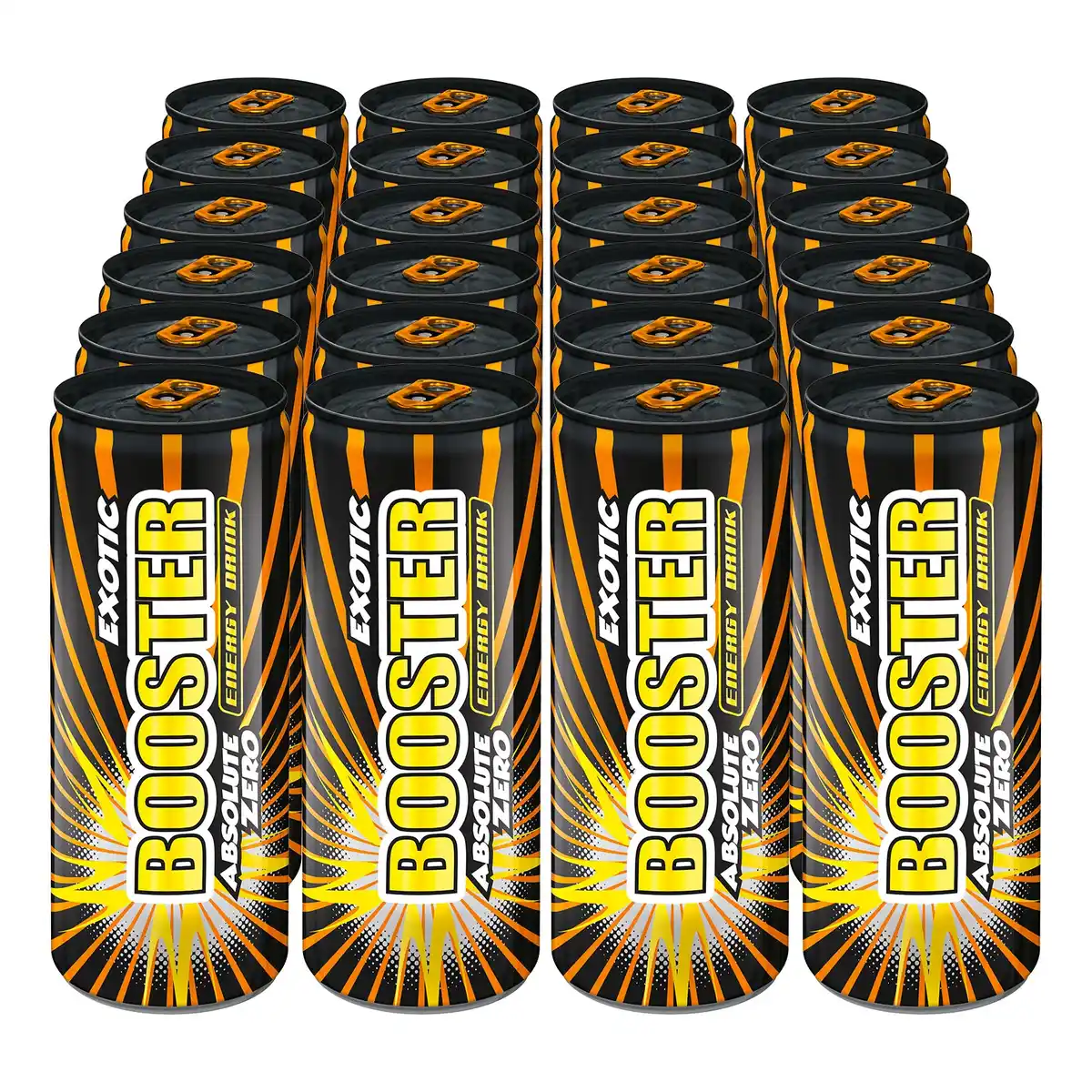 Bild 1 von Booster Energy Drink Exotic Zero 0,33 Liter Dose, 24er Pack