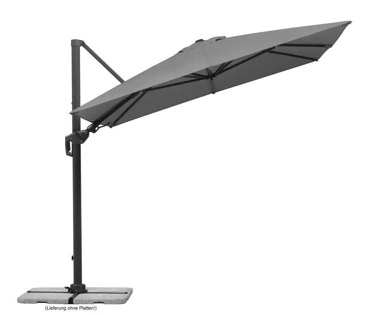 Bild 1 von Schneider Ampelschirm Rhodos Twist anthrazit 350 x 260 cm