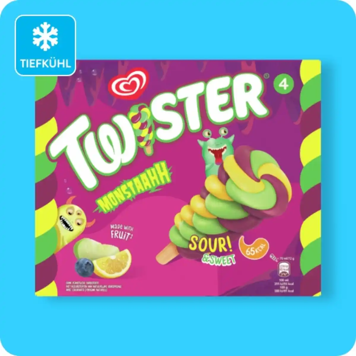 Bild 1 von LANGNESE Stieleis, Twister - Monstaahh