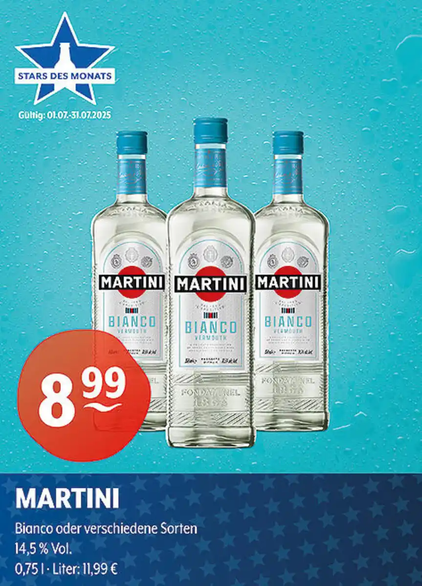 Bild 1 von MARTINI Bianco oder verschiedene Sorten 14,5 % Vol.