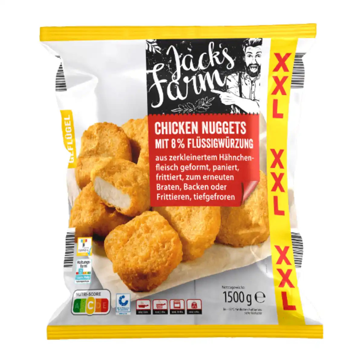 Bild 1 von JACK’S FARM Chicken Nuggets XXL 1,5kg