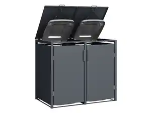Plats® Mülltonnenbox 2er / 3er / 4er, aus Stahl