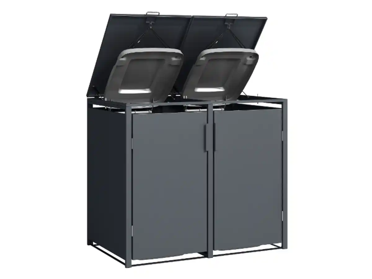 Bild 1 von Plats® Mülltonnenbox 2er / 3er / 4er, aus Stahl