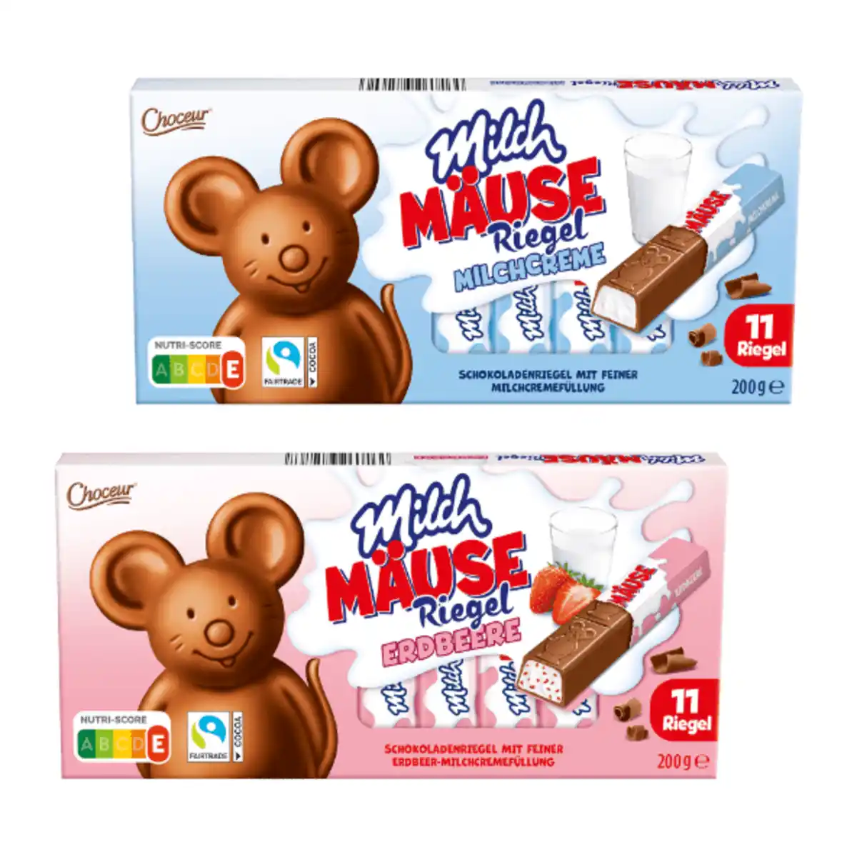 Bild 1 von CHOCEUR Milchmäuse-Riegel 200g