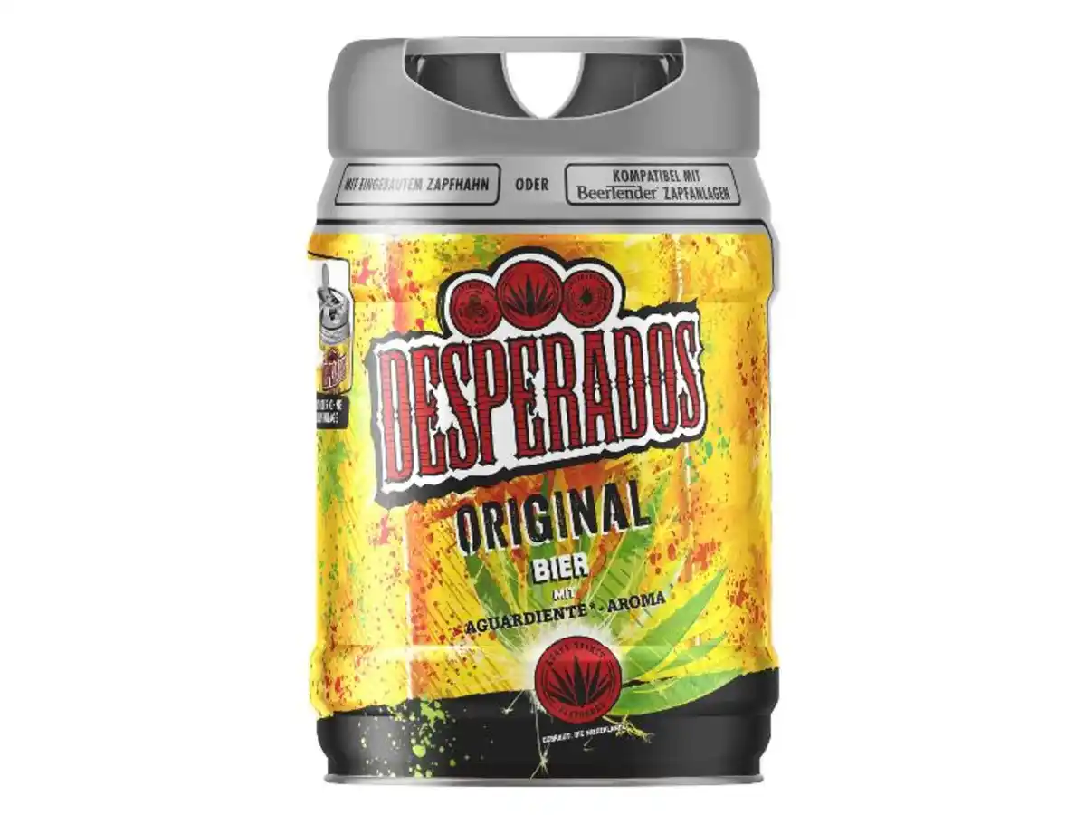Bild 1 von Desperados 5 Liter Bierfass mit Zapfhahn, Pfandfrei