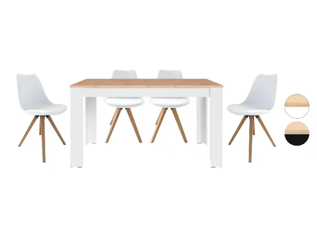 Bild 1 von byLIVING KIRA Tischgruppe, Tisch 140 oder 160 cm, 4 Stühle