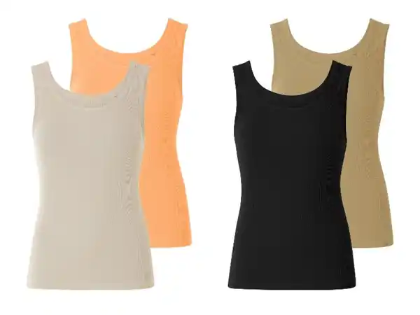 Bild 1 von esmara® Damen Tops, 2 Stück, in modischer Ripp-Qualität