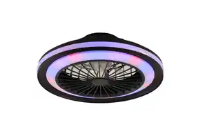 Deckenleuchte mit Ventilator Paula Ø 49 cm 40 W schwarz