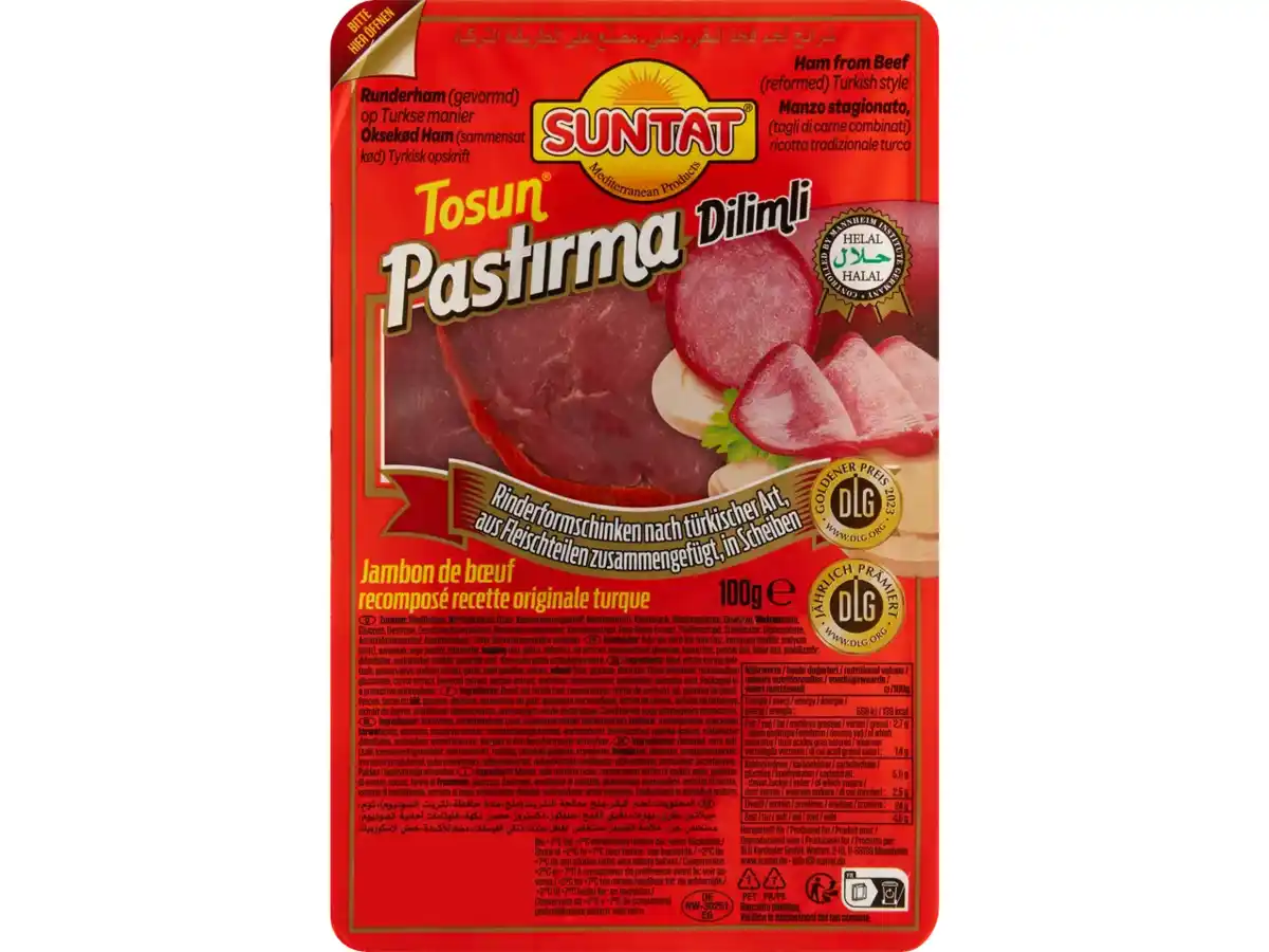 Bild 1 von Suntat Tosun Pastirma Rinderformschinken,  100 g