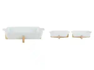 LIVARNO home Auflaufform / Auflaufformen-Set, mit Bambusgestellen
