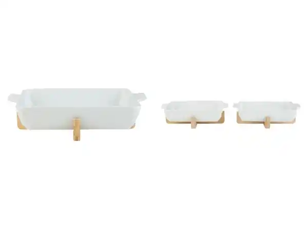 Bild 1 von LIVARNO home Auflaufform / Auflaufformen-Set, mit Bambusgestellen