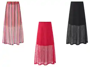 esmara® Damen Maxirock, mit blickdichtem Unterrock